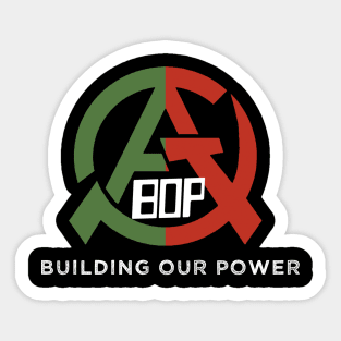 Building Our Power Logo Design Sticker